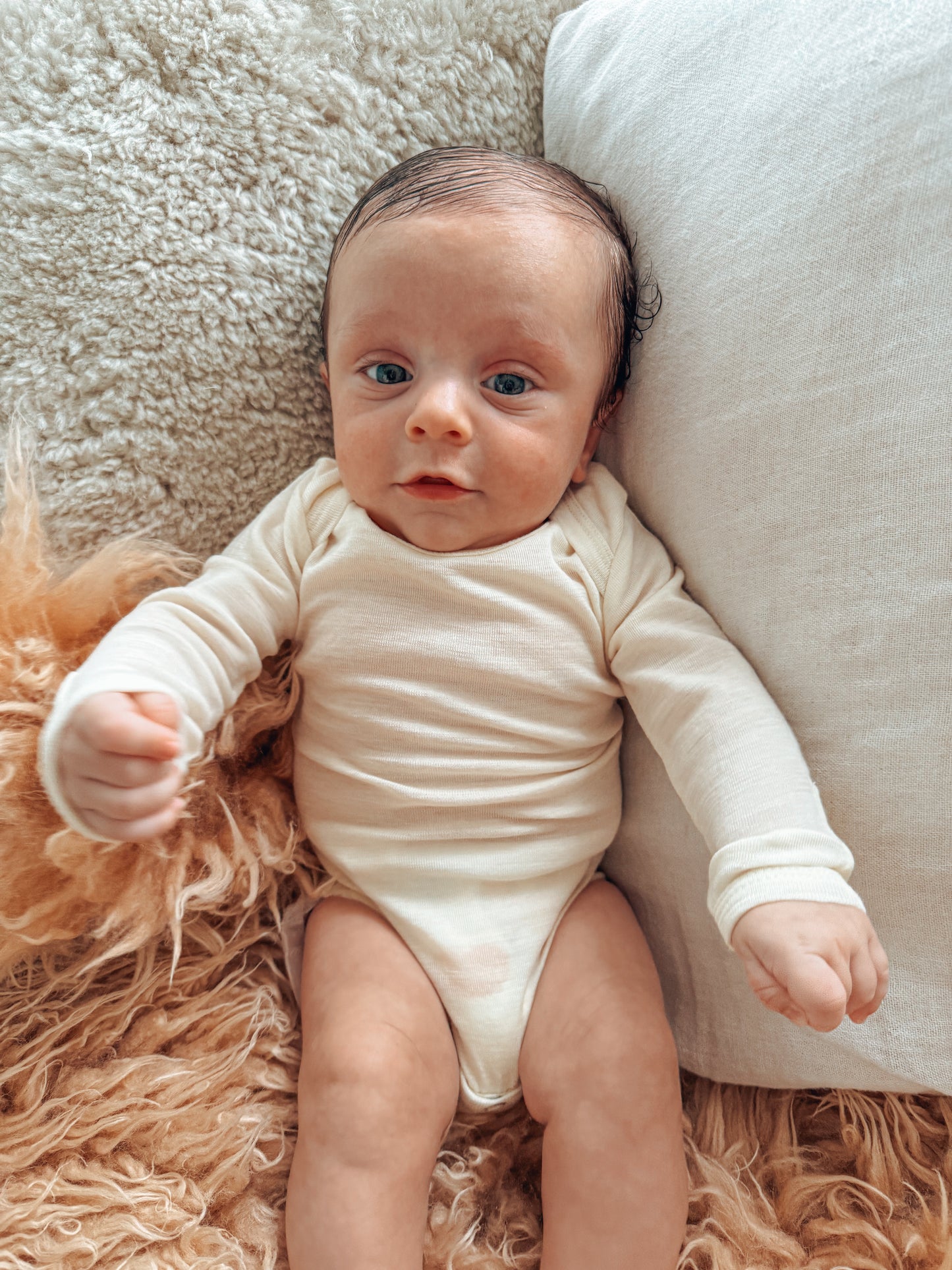 Natural Fine Merino Long Sleeve Bodysuit